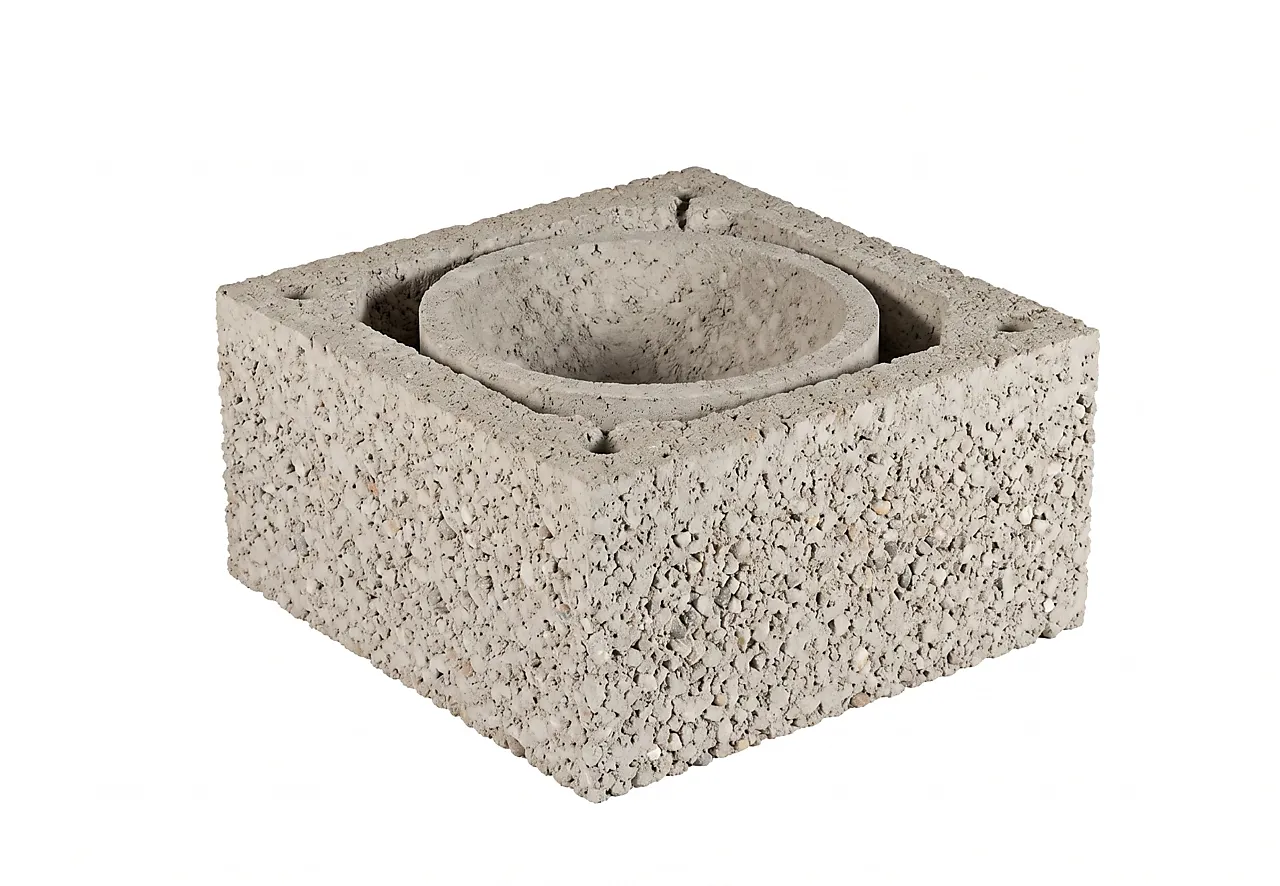 Ytterelement 40x40x24 cm ø16 sv solid vent