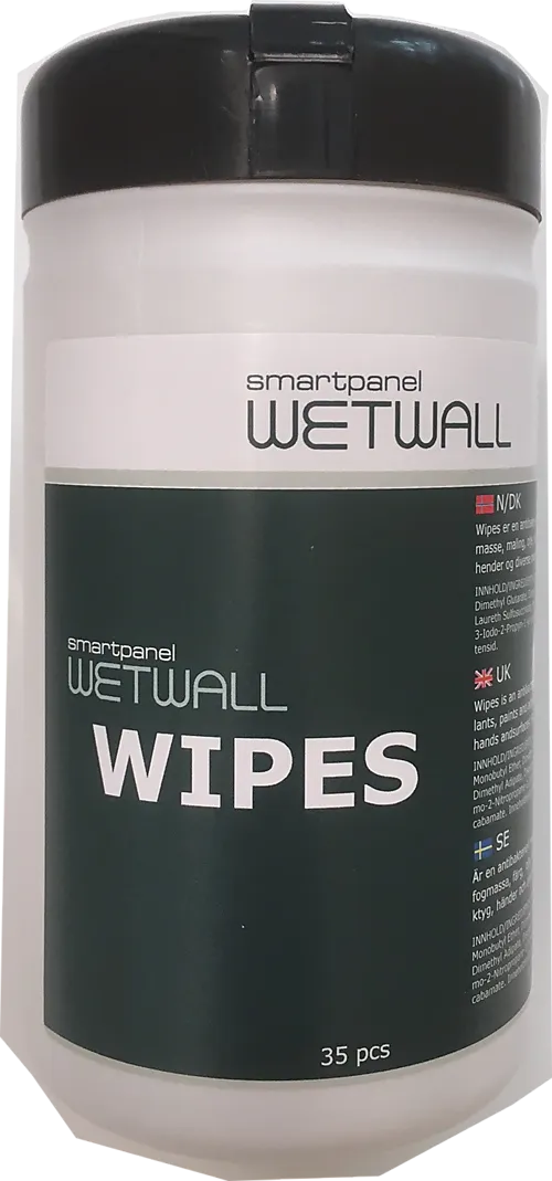 Renseservietter Smart WetWall Wipes