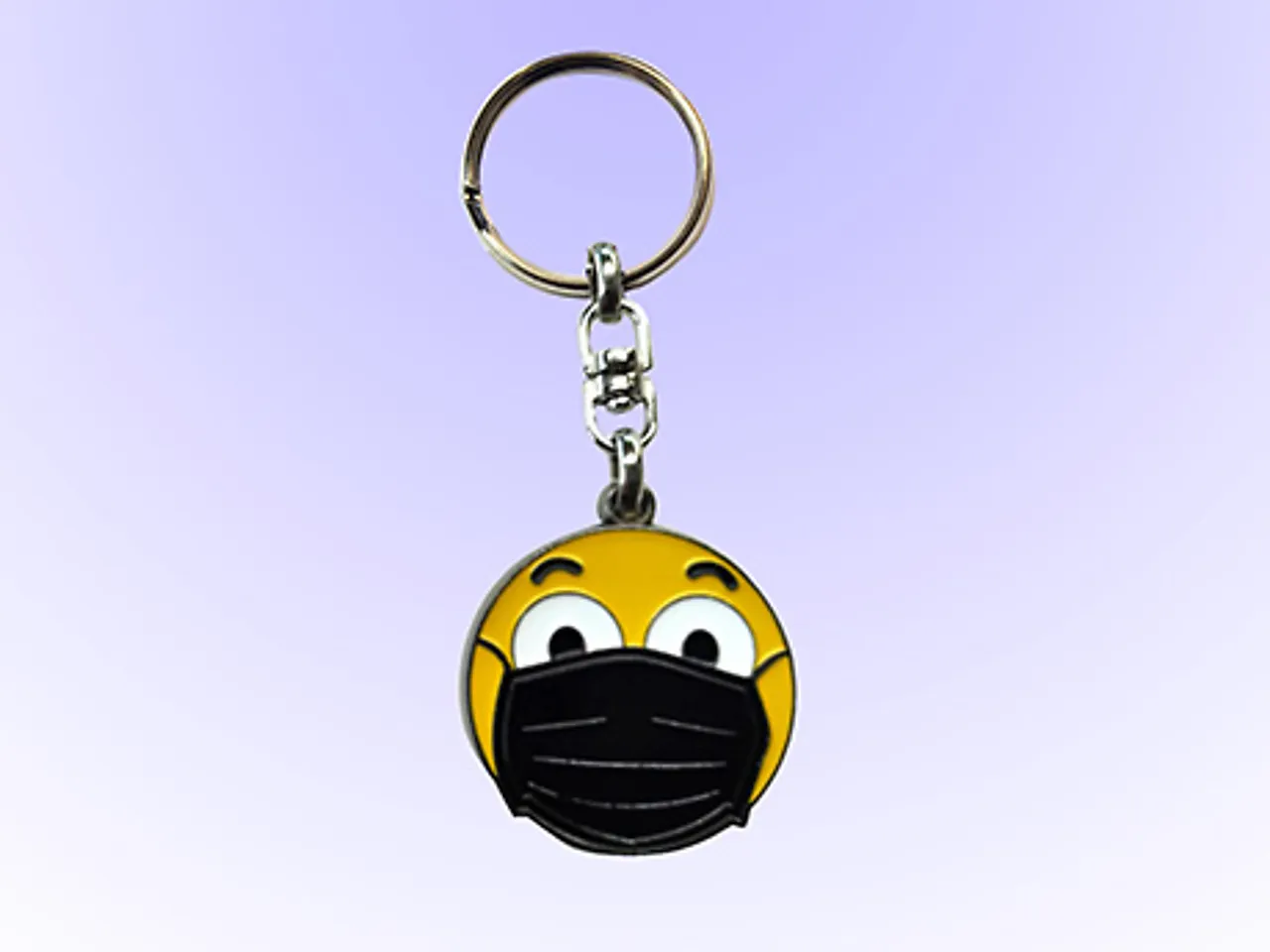 Nøkkelanh emoji munnbind svart nøkkelanheng