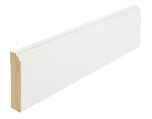 Gulvlist furu barokk hvit bomull S0502-Y 15x70 mm