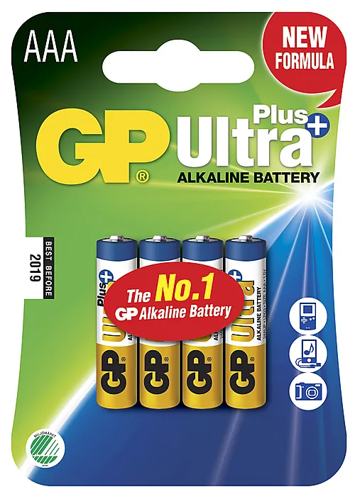 Batteri Ultra Plus Alkaline GP 24AUP AAA/LR03 4 stk