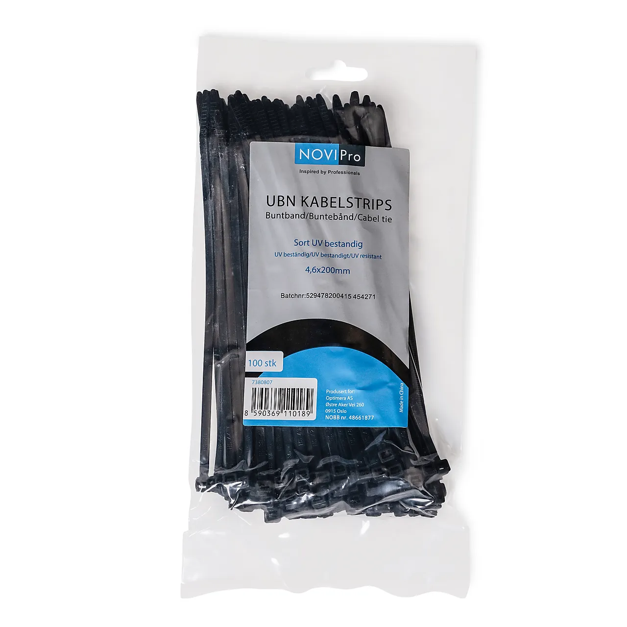 NOVIPro Kabelstrips ubn 4,6X200 mm NOVIPro Kabelstrips ubn 4,6X200 mm