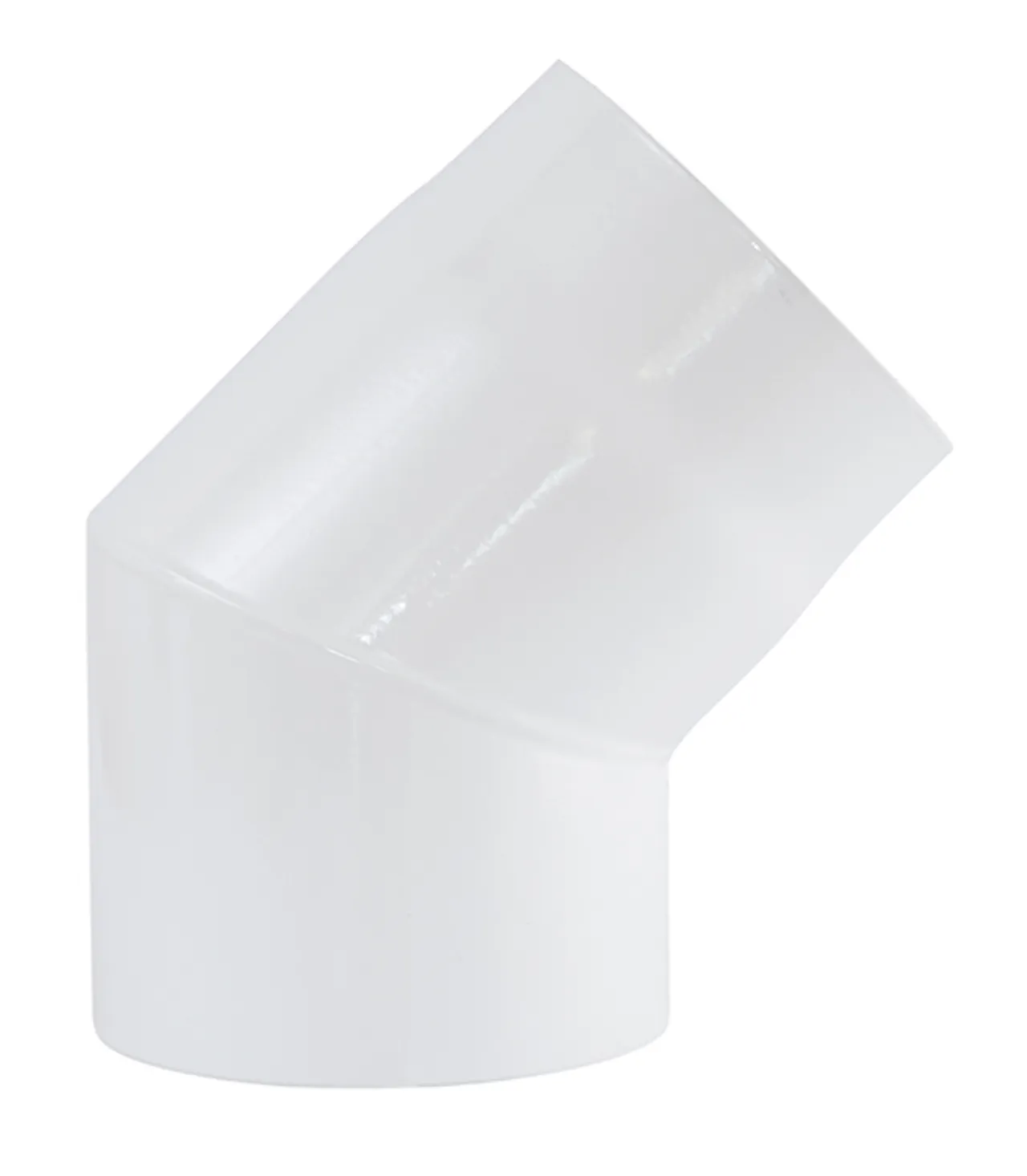 Røykrør ø130 45gr u/luke whe whe hvit emalje 2,3mm Røykrør ø130 45gr u/luke whe whe hvit emalje 2,3mm