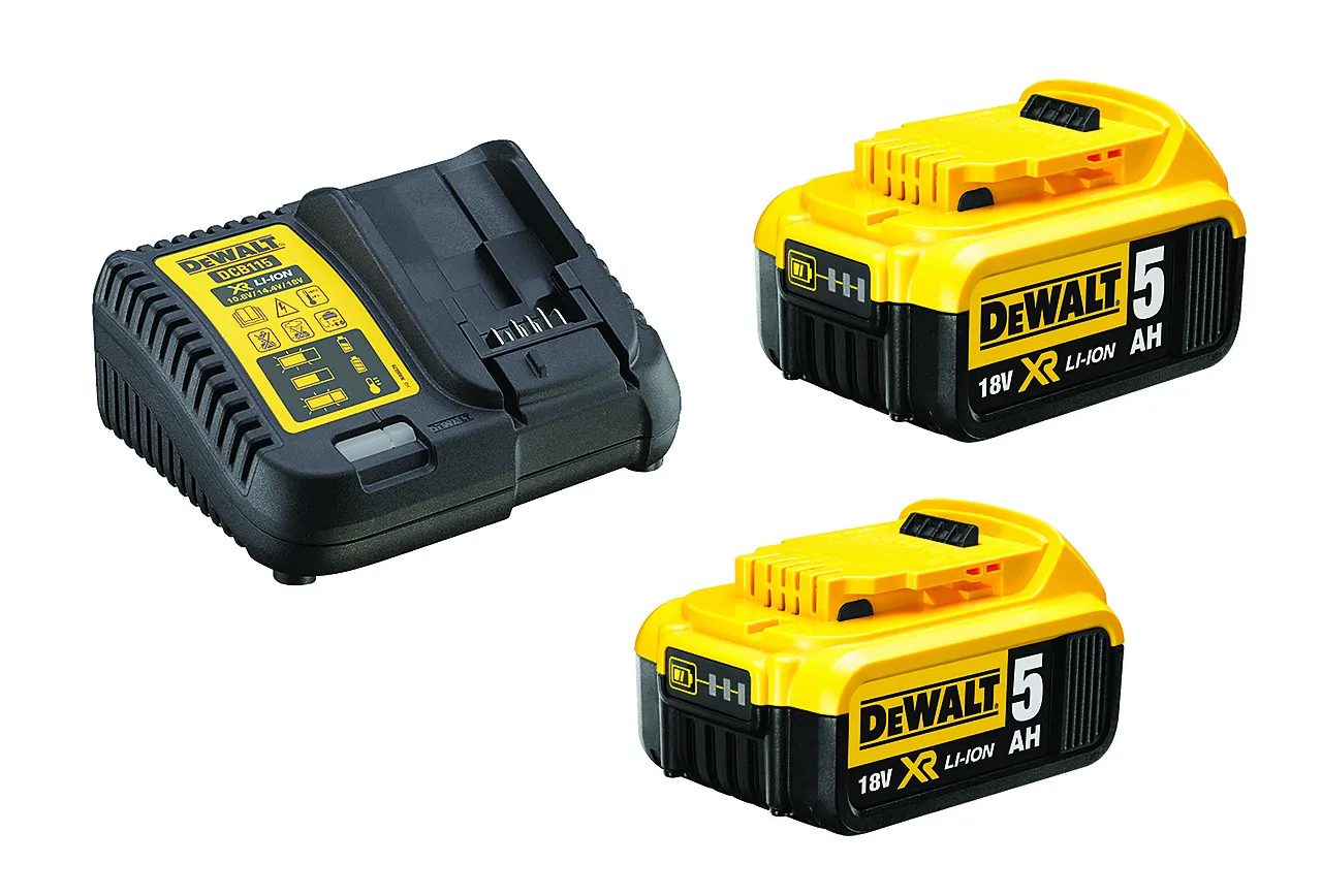 Lader og batteri 18 volt 2 x 5,0 Ah Lader og batteri 18 volt 2 x 5,0 Ah