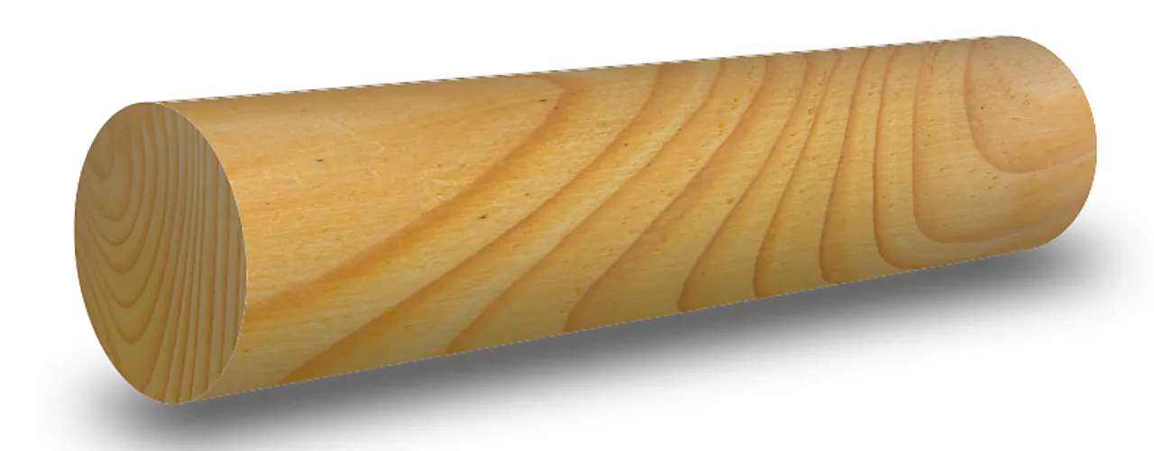 Rundstokk furu ubehandlet 27x27x2700 mm Rundstokk furu ubehandlet 27x27x2700 mm
