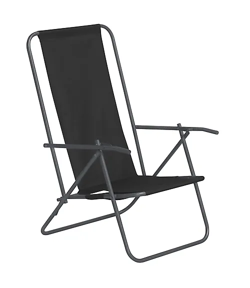 Campingstol 52x60x26/79 cm sort