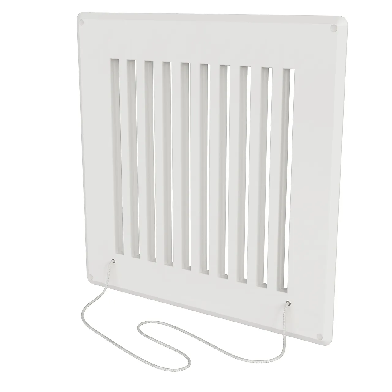 Sjalusiventil hvit plast 6x6 Sjalusiventil hvit plast 6x6