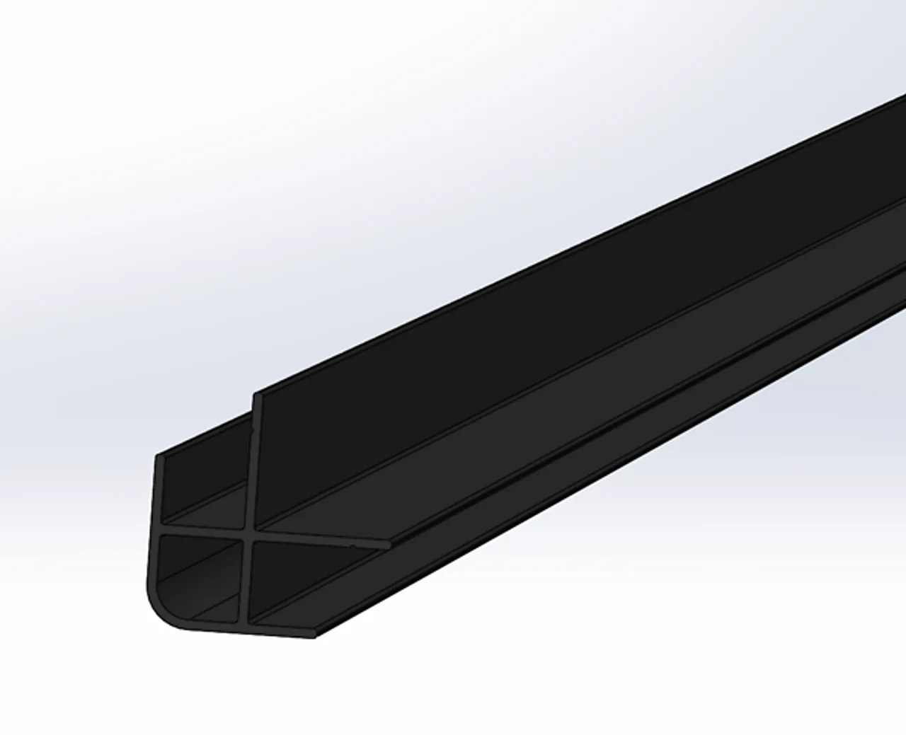 Hjørnelist utvendig sort 2400 31,8x31,8x2400mm Hjørnelist utvendig sort 2400 31,8x31,8x2400mm