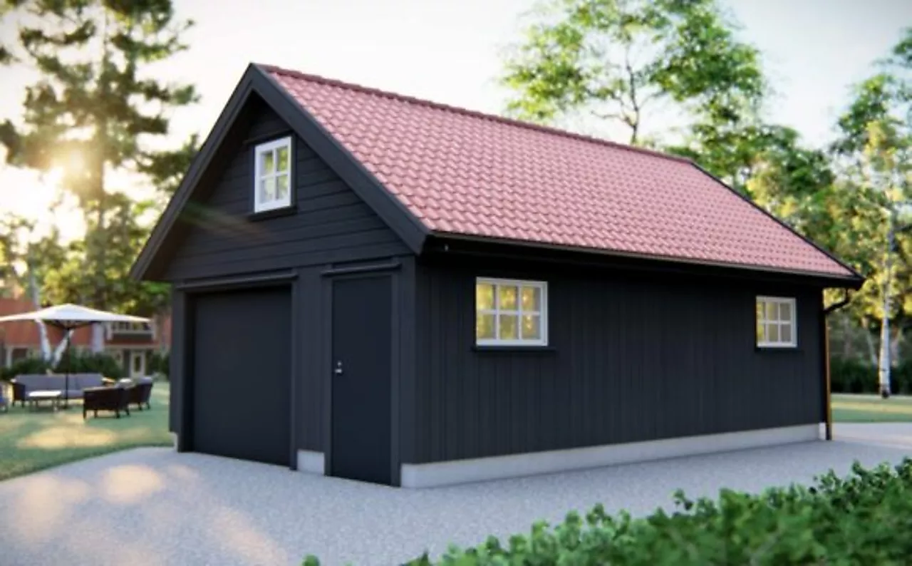 Enkelgarasje med loft Hushovd null - null - 3 - Miniatyr