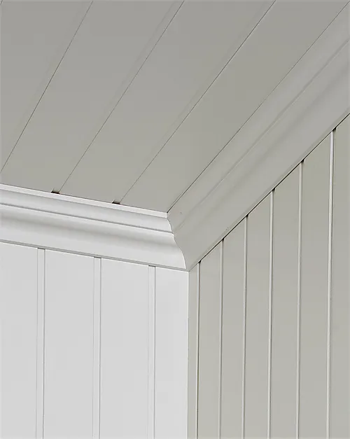 MDF veggpanel 10x145x2415 mm skygge skrå malt NCS S0502Y