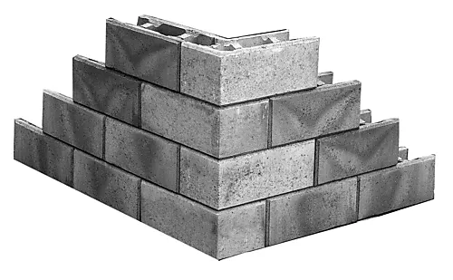 Forskalingblokk høyre hjørne grå 50x25x20 cm kombinert pall