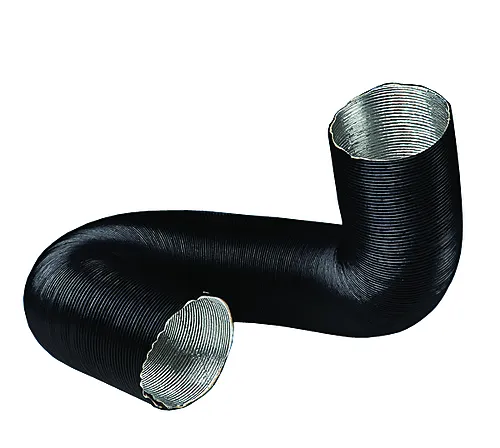 Tilluftsslange sort Ø100 mm 1 m