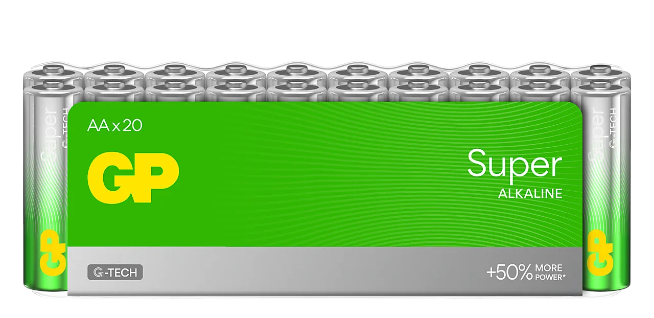 Batteri super alkaline AA/LR6 20-pakk Batteri super alkaline AA/LR6 20-pakk