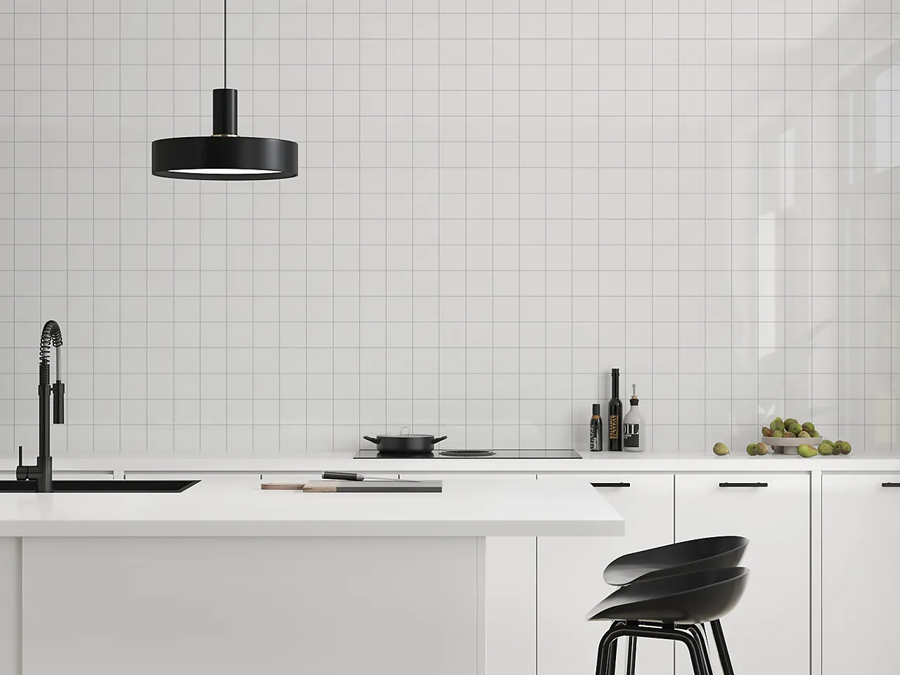 Fibo Baderomsplate Denver White 3091M1010 10x10cm null - null - 2 - Miniatyr