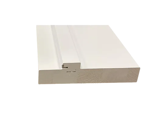 Karmlist sett 122 mm flat terskel m/demping hvit bomull S0502-Y 90x210 cm