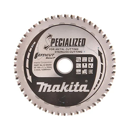 Sagblad sirkel til metall rustfritt ø150 x 20 mm senterhull x 48 sagtenner