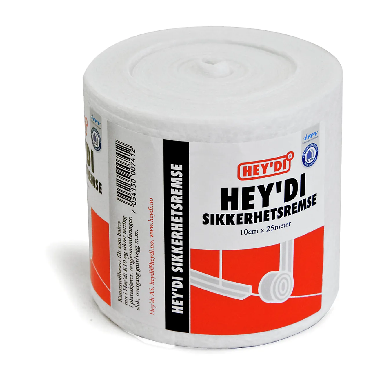 MEMBRAN SIKKERHETSREMSE HEYDI 10CMX25M ARMERINGSREMSE K10