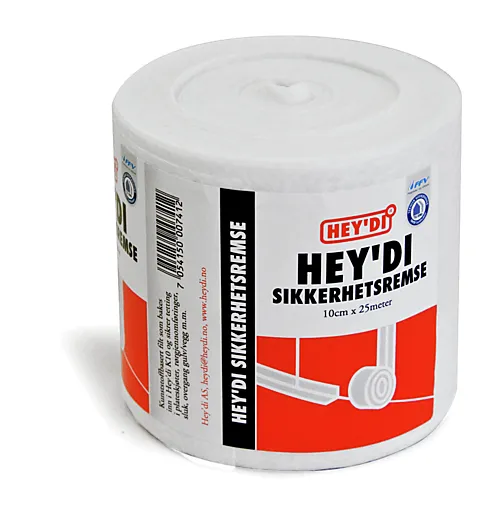 MEMBRAN SIKKERHETSREMSE HEYDI 10CMX25M ARMERINGSREMSE K10