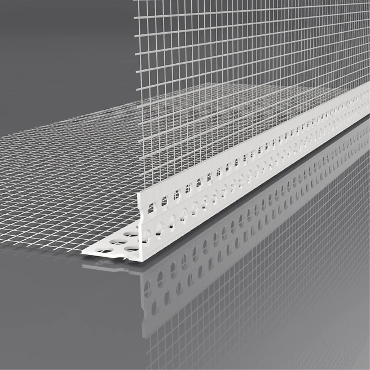 Hjørnelist til fiberpussystem 120x120x2500 mm Hjørnelist til fiberpussystem 120x120x2500 mm