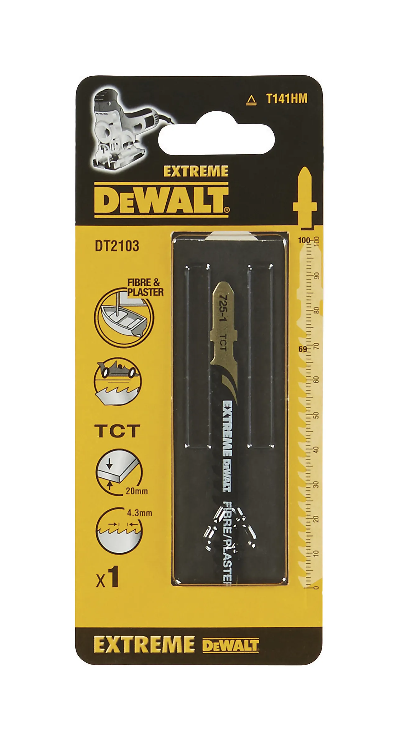 Stikksagblad for armert plast <20 mm