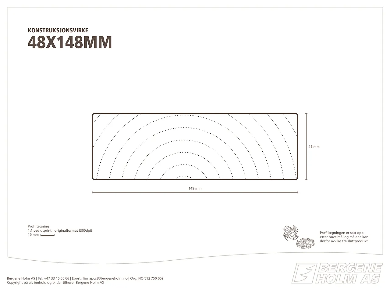 Konstruksjonsvirke C24 ubehandlet gran 48x148 mm null - null - 3 - Miniatyr