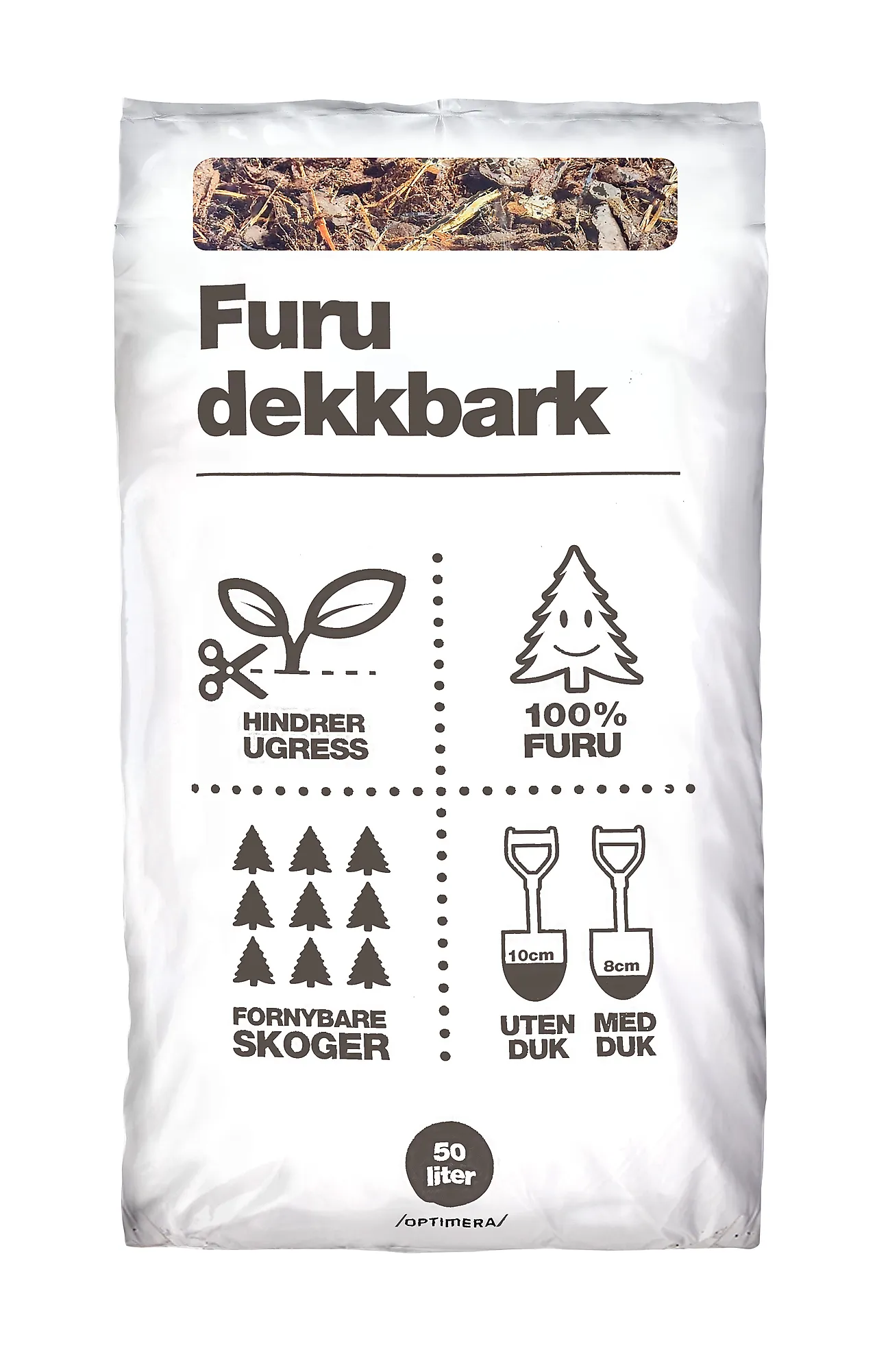 Dekkbark furu 50 liter Dekkbark furu 50 liter