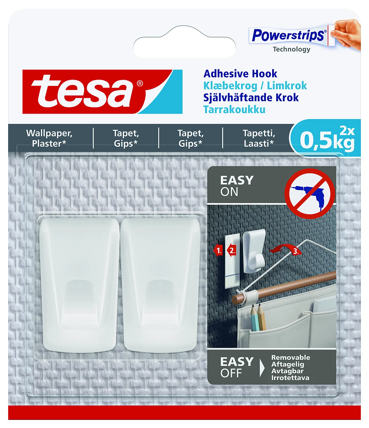 Limkrok tapet/gips hvit 2x0,5 kg