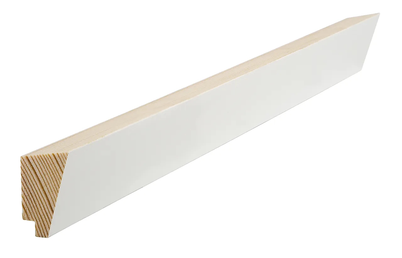 Taklist furu enkel skygge hvit bomull S0502-Y 21x34x4400 mm Taklist furu enkel skygge hvit bomull S0502-Y 21x34x4400 mm