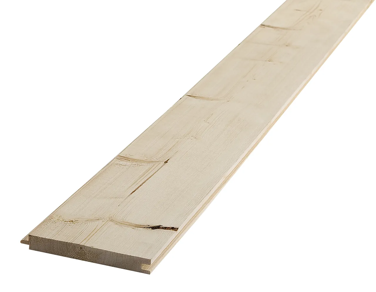 Underpanel ubehandlet gran/furu 15x120 mm