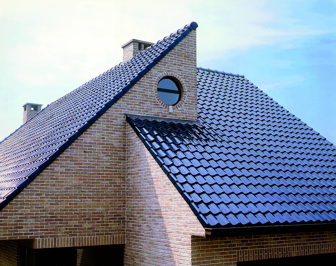 Takstein normalstein glasert sort VHV 738 null - null - 2 - Miniatyr