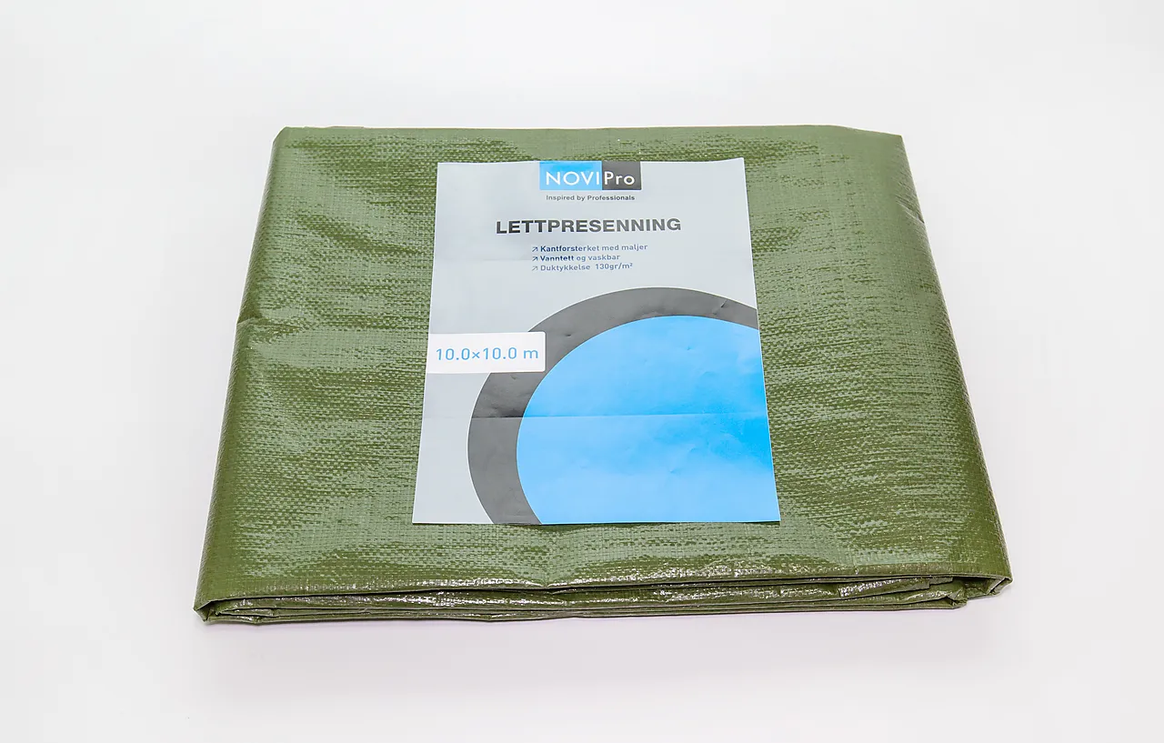 Presenning grønn 10x10 meter 130 gr Presenning grønn 10x10 meter 130 gr