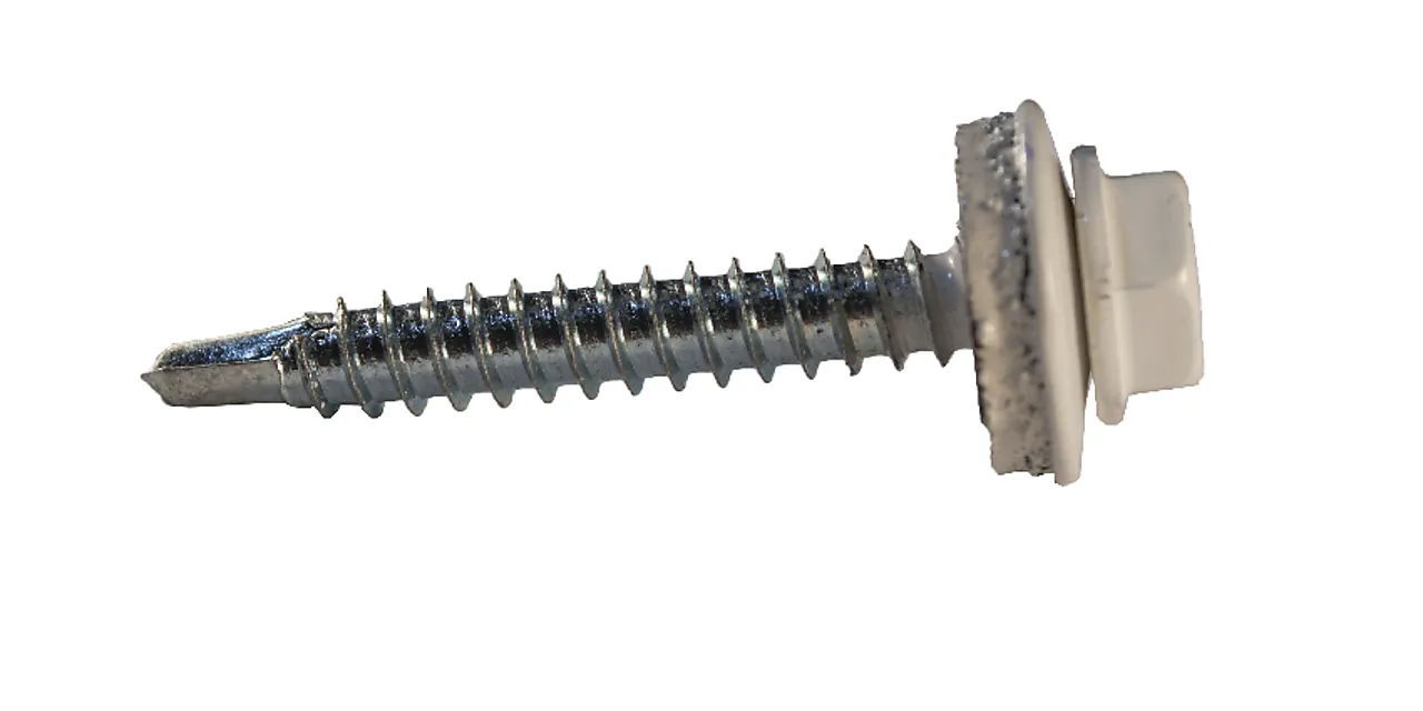 Farmerskrue 4,8X20 hvit A200 frs-hx sekskant bits pipe 8 mm null - null - 2 - Miniatyr